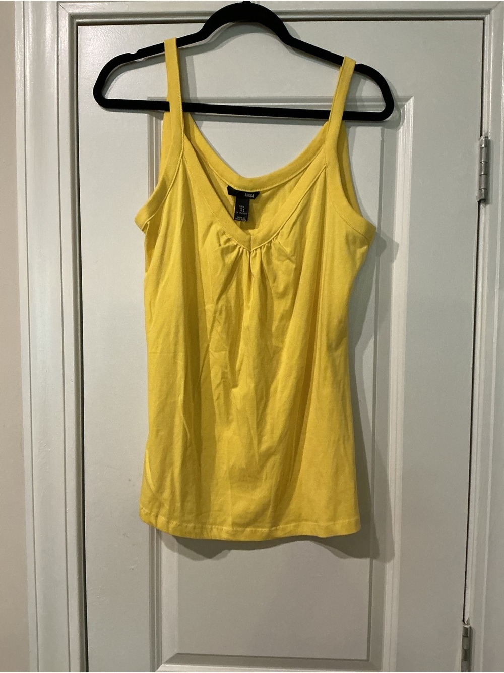 H&M Yellow V-Neck Slim Strap Camisole